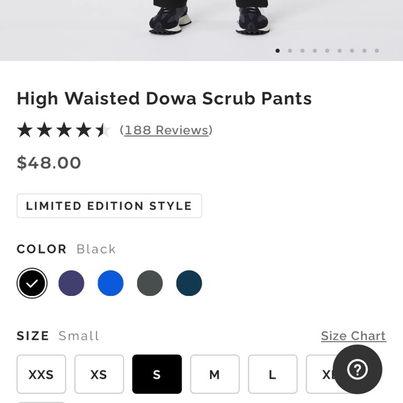Figs High Waisted Dowa Scrub Pants Small Petite - Picture 1 of 2